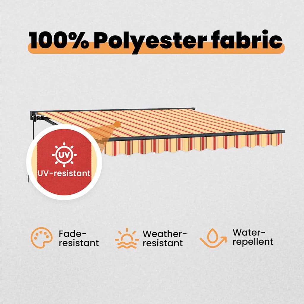 Markiseramme Flerfarvet 300 x 250 cm Polyester med PU belægning
