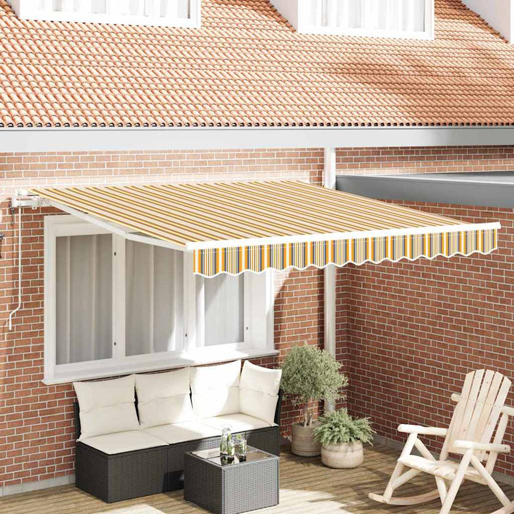 Udtrækkelig markise Flerfarvet 300 x 250 cm Stof og aluminium