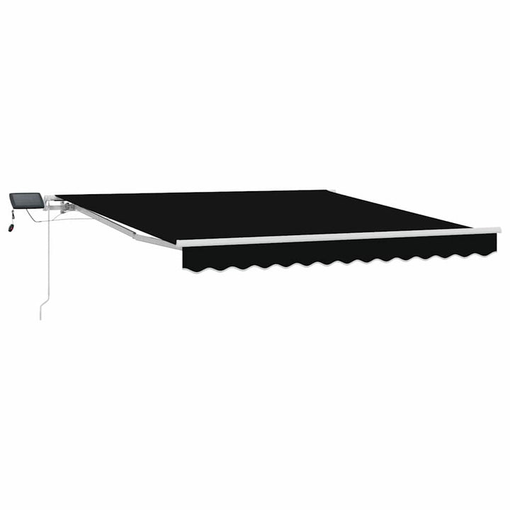 Udtrækkelig markise Sort 300 x 250 cm Stof og aluminium