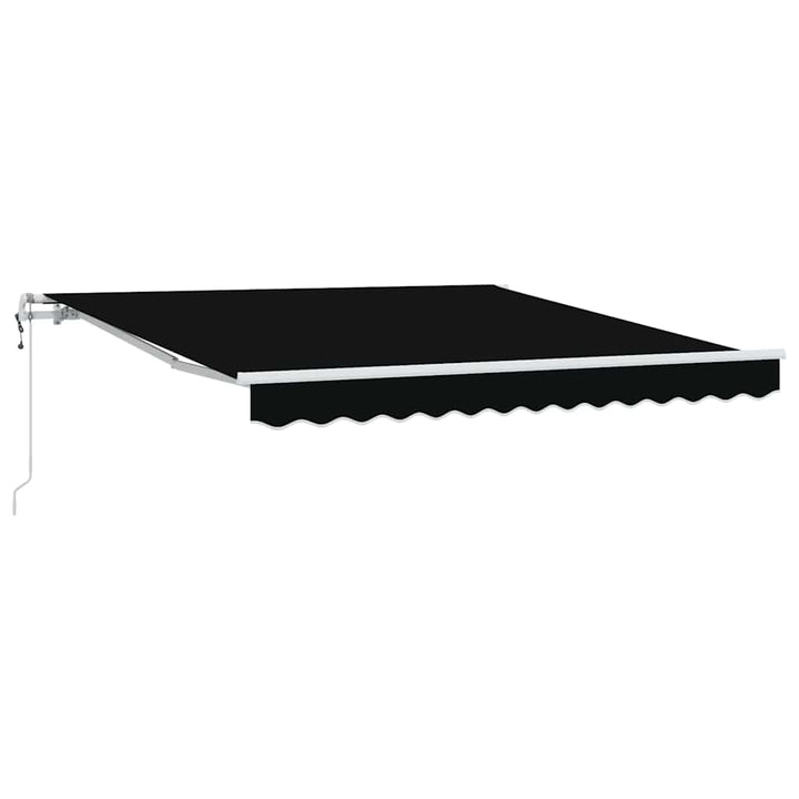 Udtrækkelig markise Sort 300 x 250 cm Stof og aluminium