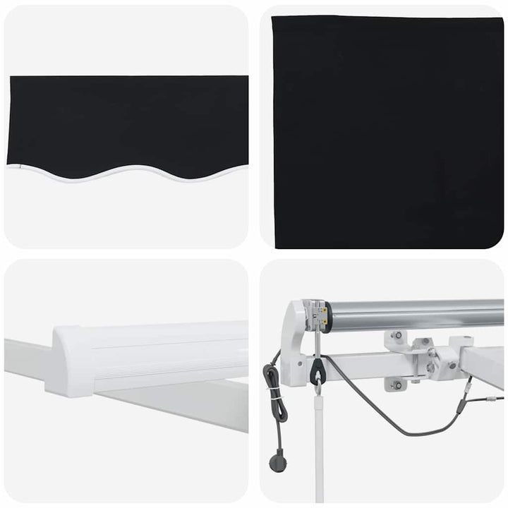 Markiseduge Sort 300 x 250 cm Polyester