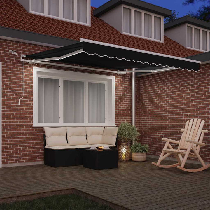 Markiseduge Sort 300 x 250 cm Polyester