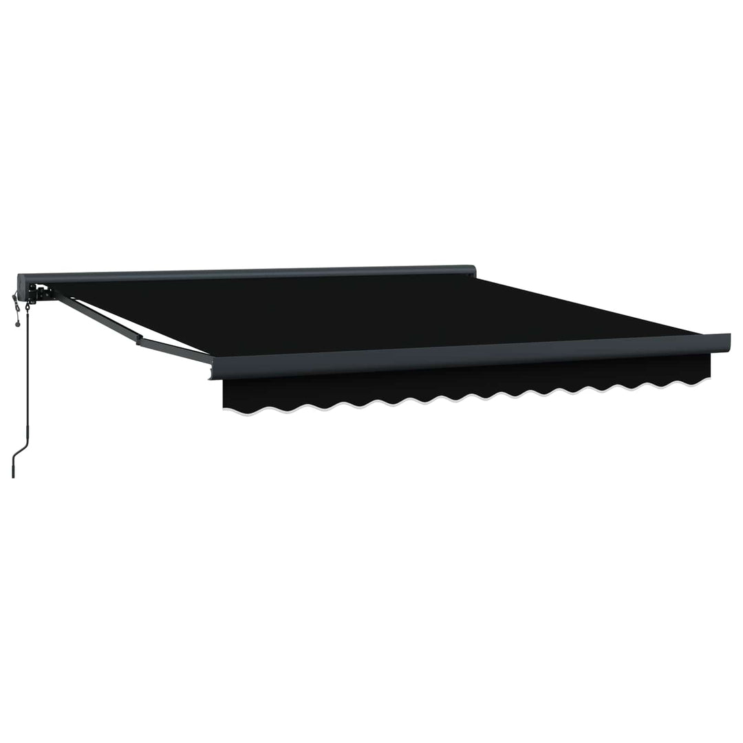 Udtrækkelig markise Sort 300 x 250 x 165 cm Stof og Metal
