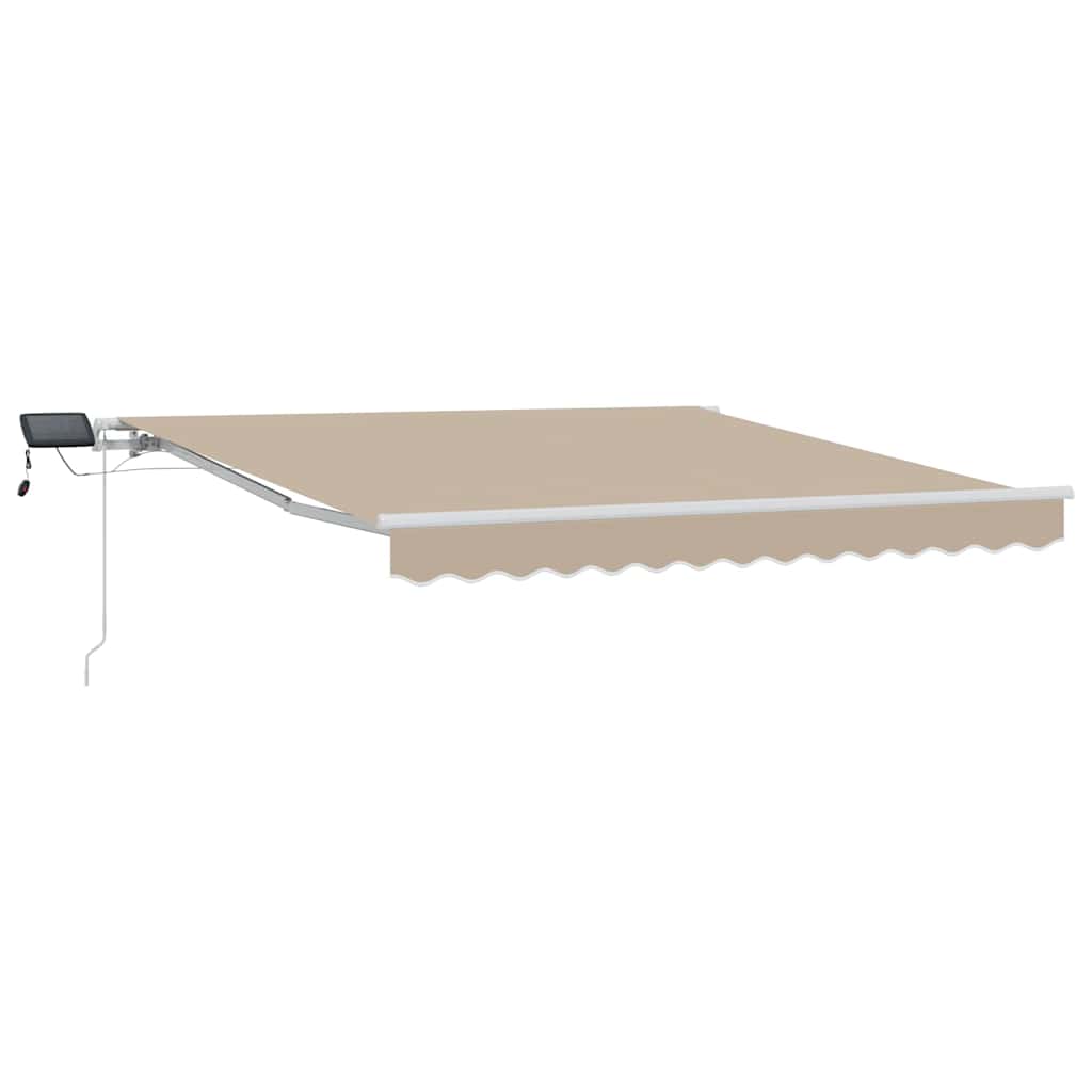 Udtrækkelig markise Beige 300 x 250 cm Stof og aluminium