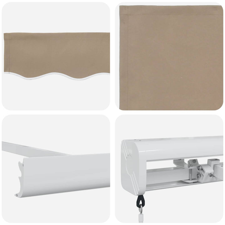 Udtrækkelig markise Beige 300 x 250 cm Canvas og Aluminium