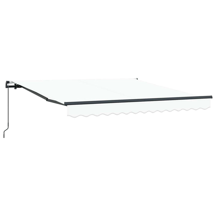 Udtrækkelig markise Hvid 300 x 250 cm Polyester og Aluminium