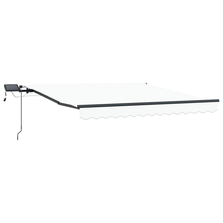 Udtrækkelig markise Hvid 300 x 250 cm Stof og aluminium