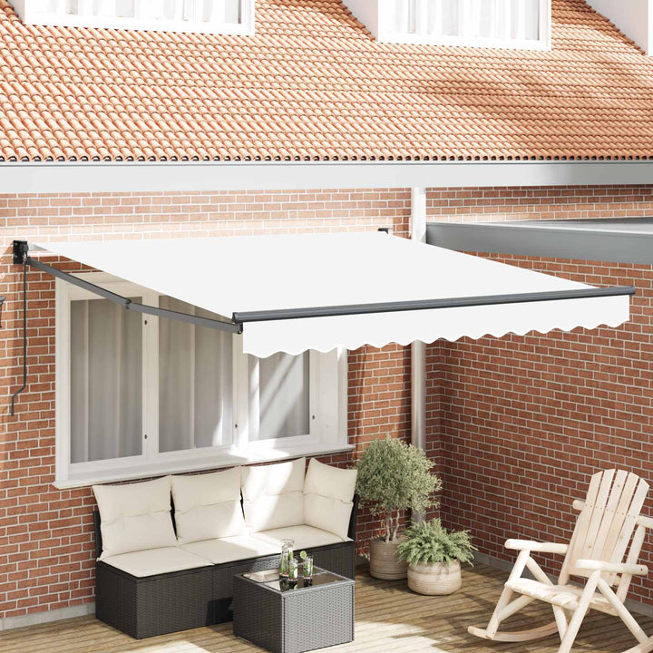 Udtrækkelig markise Hvid 300 x 250 x 165 cm