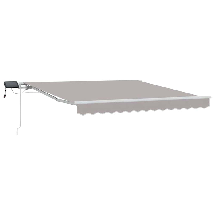 Udtrækkelig markise Lysegrå 300 x 250 cm Stof og aluminium