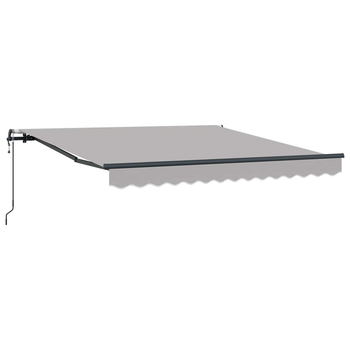 Udtrækkelig markise Lysegrå 300 x 250 cm Stof og aluminium