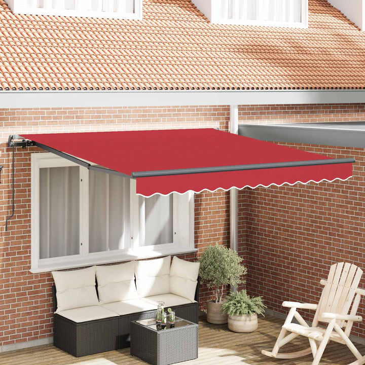 Udtrækkelig markise Rød 300 x 250 cm Polyester og Aluminium