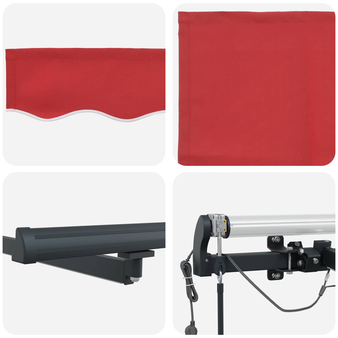 Udtrækkelig markise Rød 300 x 250 cm Polyester