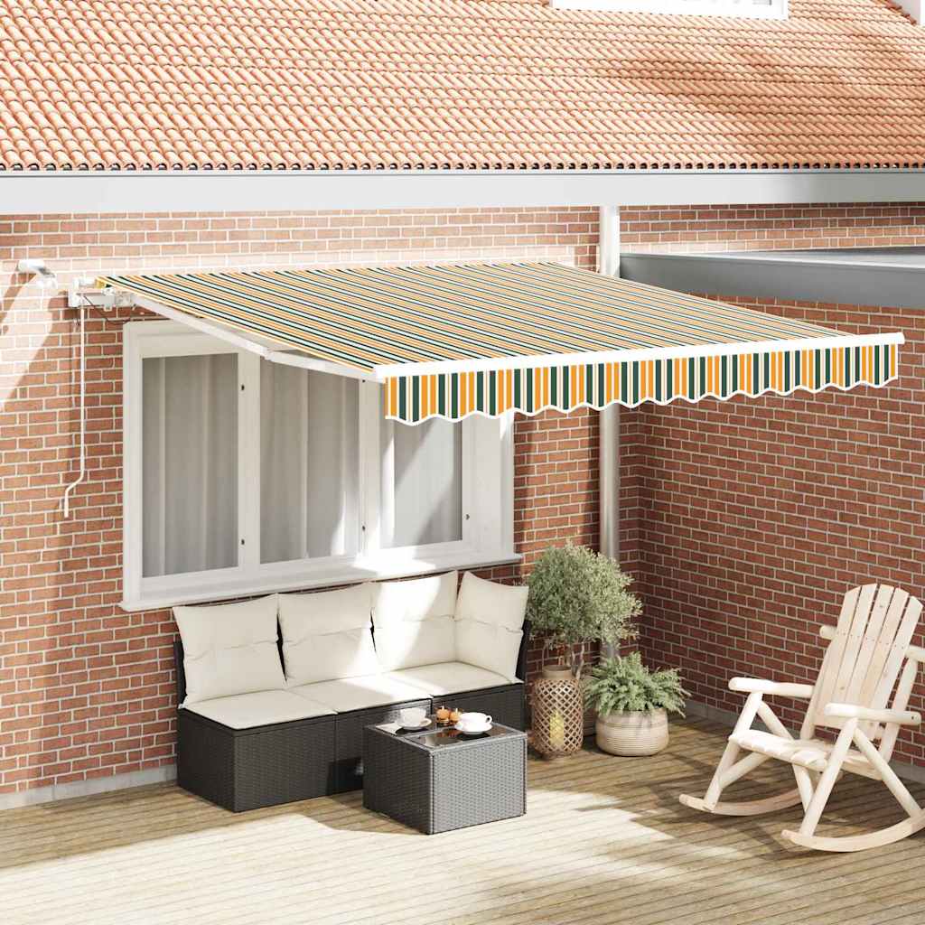Udtrækkelig markise Grøn og Gul 300 x 250 cm Polyester
