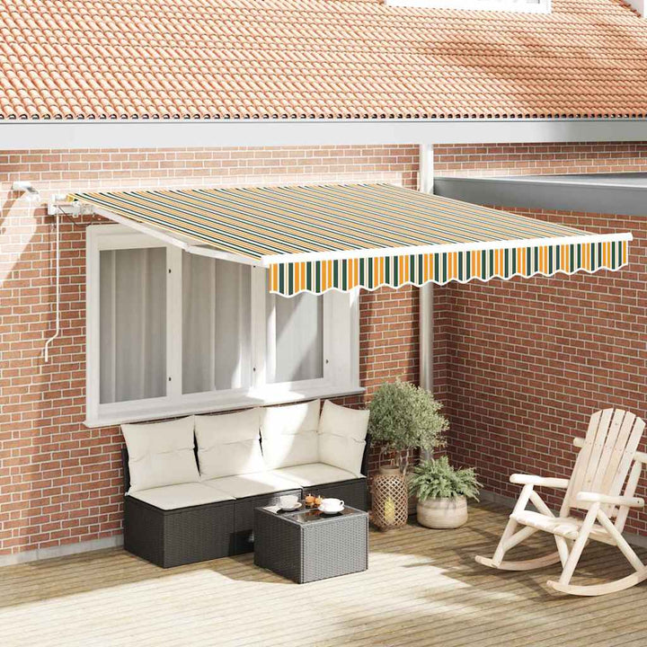 Udtrækkelig markise Grøn og Gul 300 x 250 cm Polyester