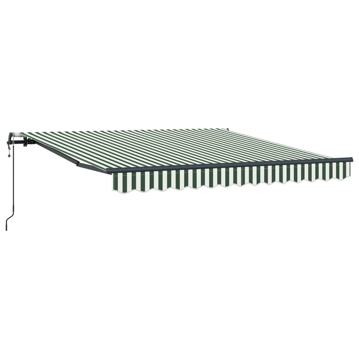 Udtrækkelig markise Grøn og Hvid 300 x 250 cm Stof og aluminium