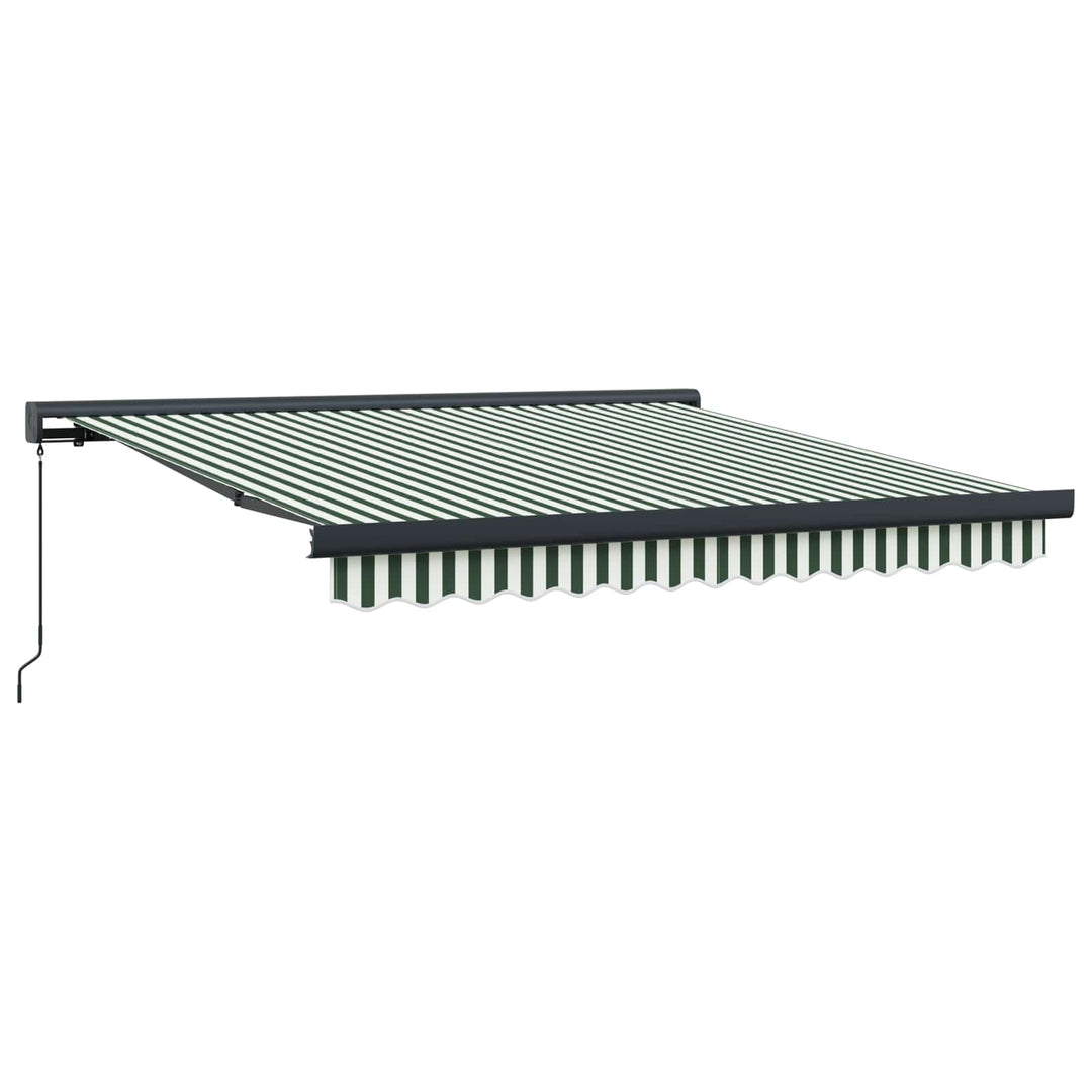 Udtrækkelig markise Grøn og Hvid 300 x 250 cm