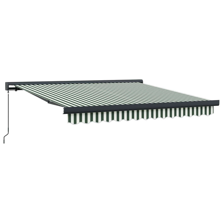 Udtrækkelig markise Grøn og Hvid 300 x 250 cm