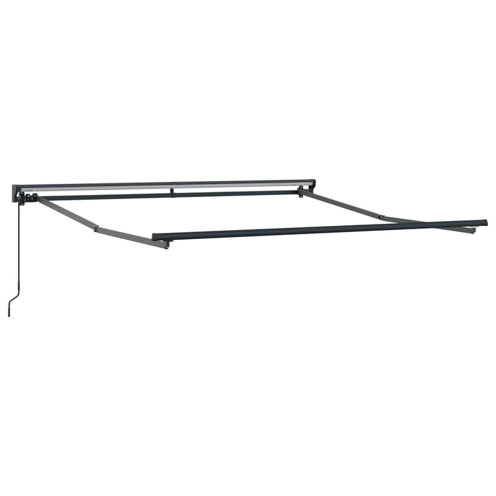 Markiseramme Antracit 350 x 250 cm Polyester med PU belægning