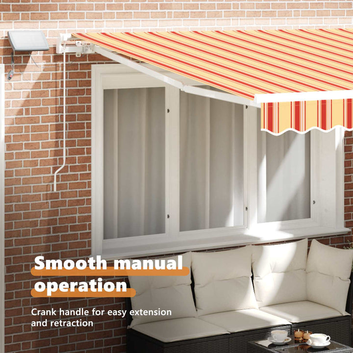 Udtrækkelig markise Gul og orange 350 x 250 cm