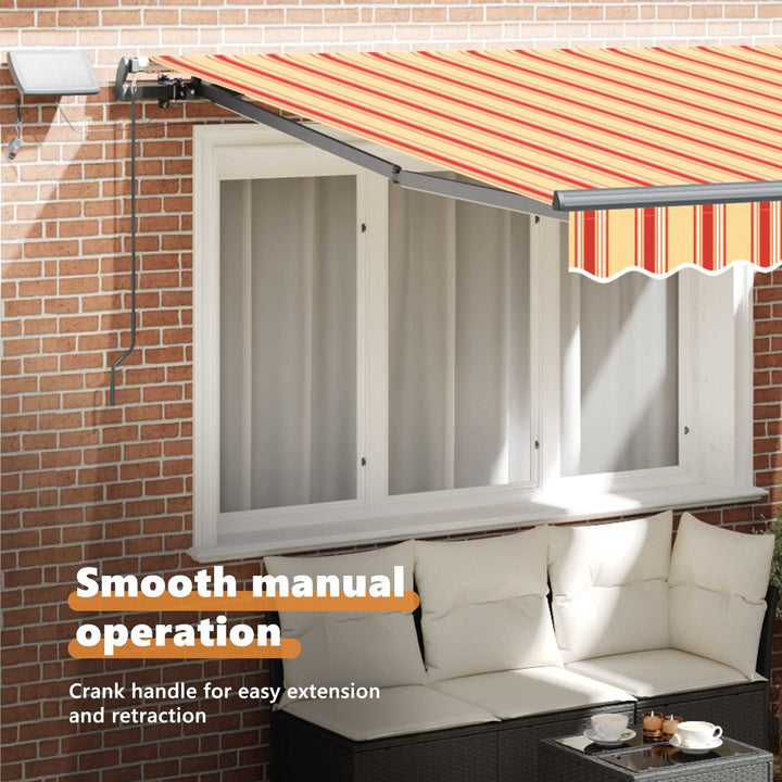 Udtrækkelig markise Gul og orange 350 x 250 cm