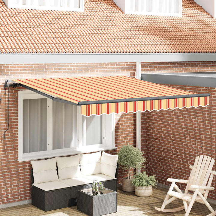 Udtrækkelig markise Gul og orange 350 x 250 cm