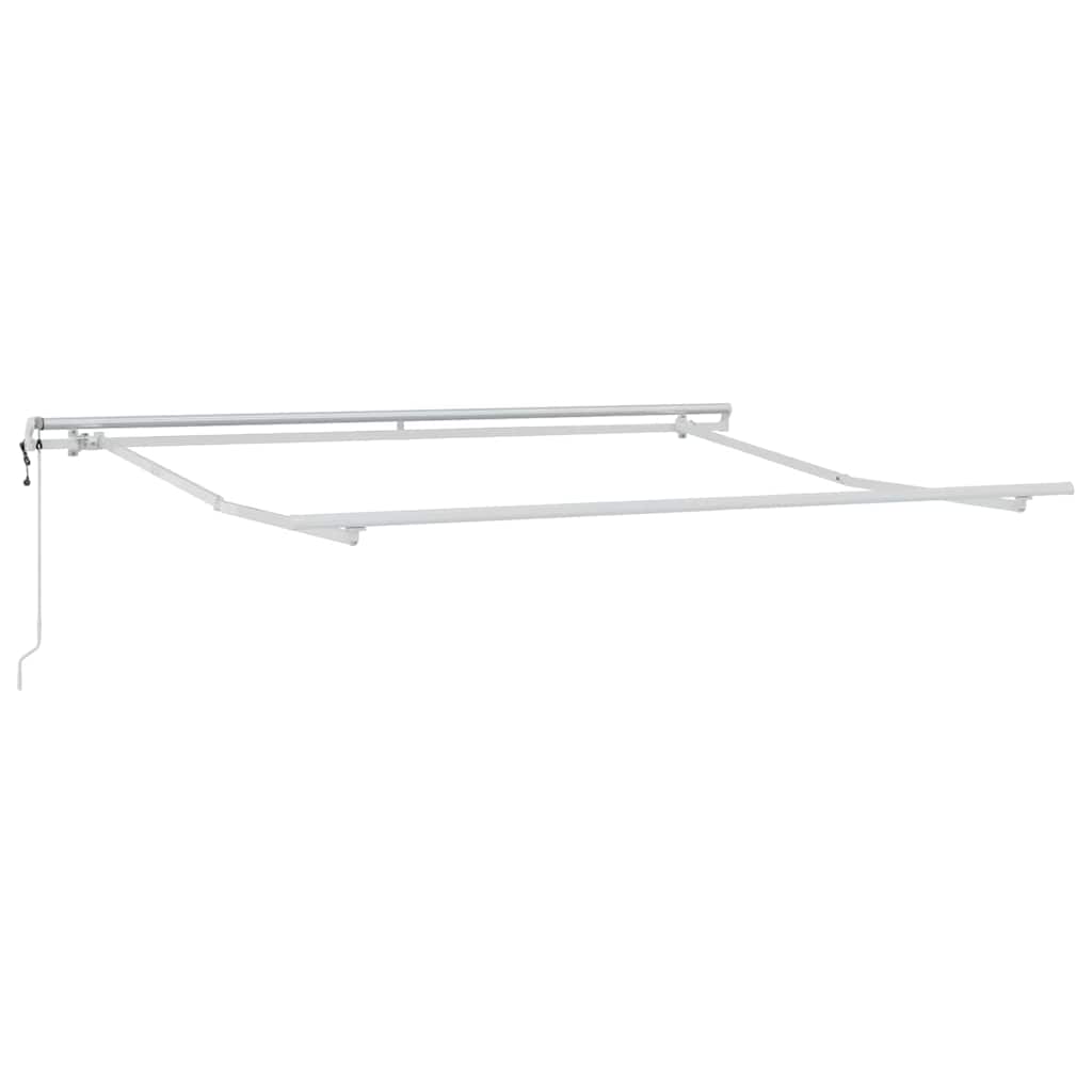 Udtrækkelig markise Rød og Hvid 350 x 250 cm Stof og aluminium