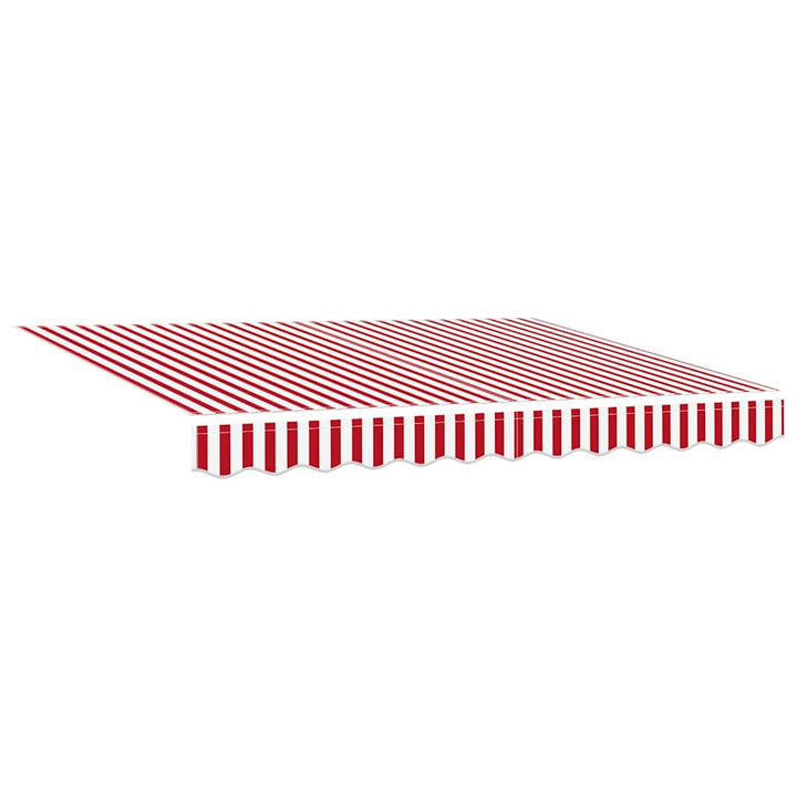 Udtrækkelig markise Rød og Hvid 350 x 250 cm Stof og aluminium