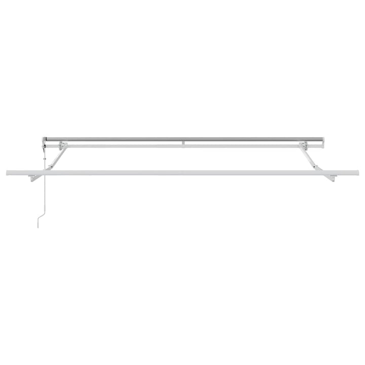 Udtrækkelig markise Rød og Hvid 350 x 250 cm Stof og aluminium