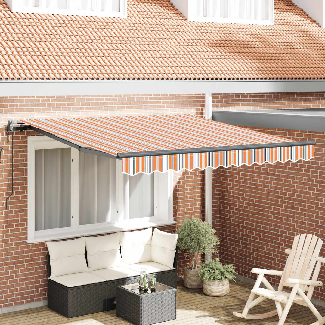 Udtrækkelig markise Flerfarvet 350 x 250 cm Stof og aluminium