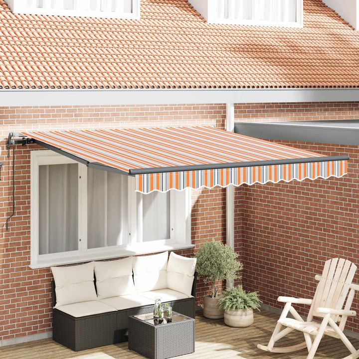Udtrækkelig markise Flerfarvet 350 x 250 cm Stof og aluminium