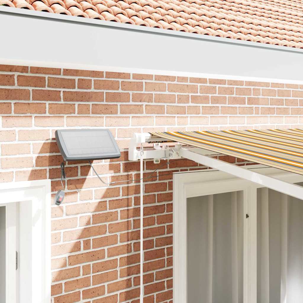 Udtrækkelig markise Flerfarvet 350 x 250 cm Stof og aluminium