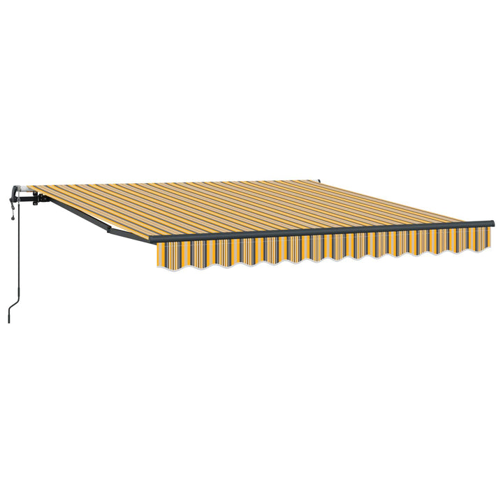 Udtrækkelig markise Flerfarvet 350 x 250 cm Stof og aluminium
