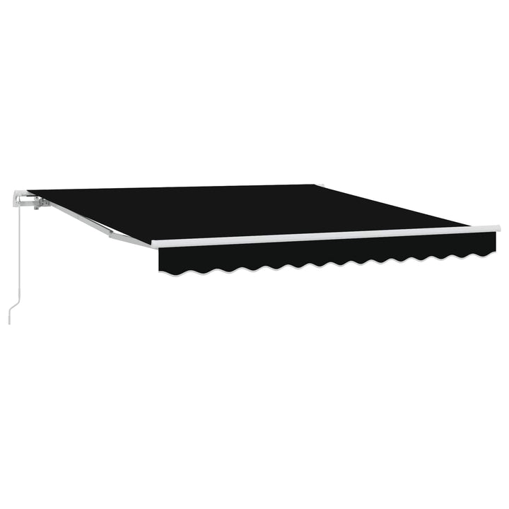 Udtrækkelig markise Sort 350 x 250 cm Polyester og Aluminium
