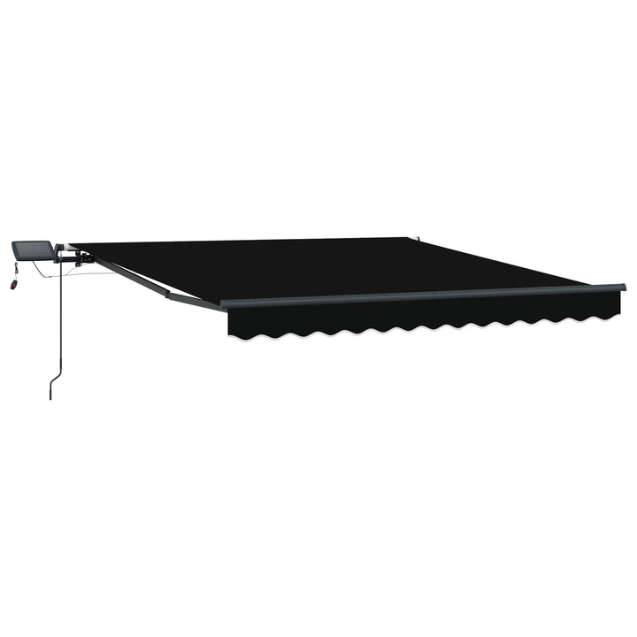Udtrækkelig markise Sort 350 x 250 cm Stof og aluminium