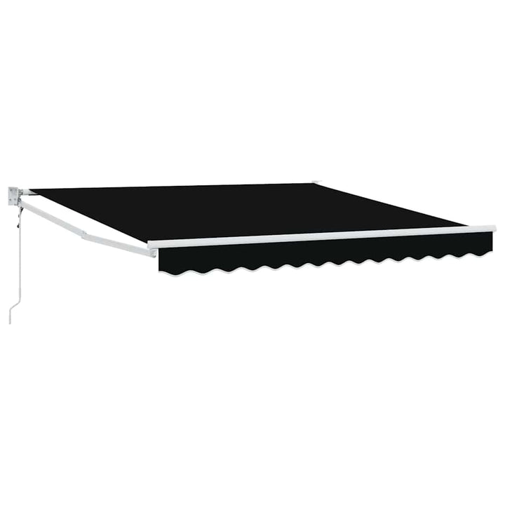 Udtrækkelig markise Sort 350 x 250 cm Polyester og metal