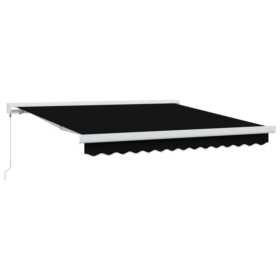 Udtrækkelig markise Sort 350 x 250 cm Canvas og Aluminium