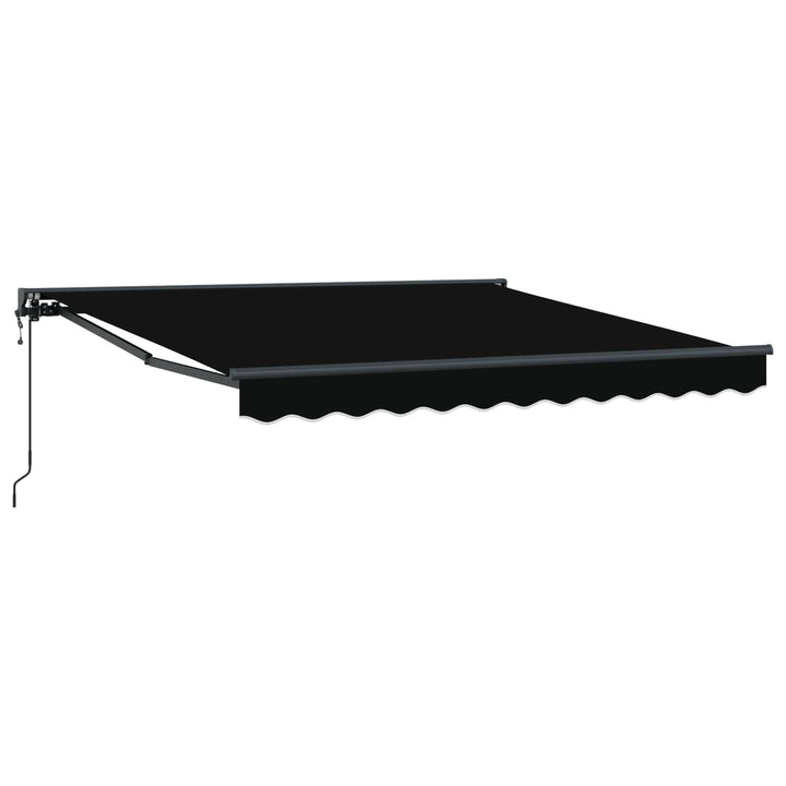 Markiseramme Sort 350 x 250 cm Polyester med PU belægning