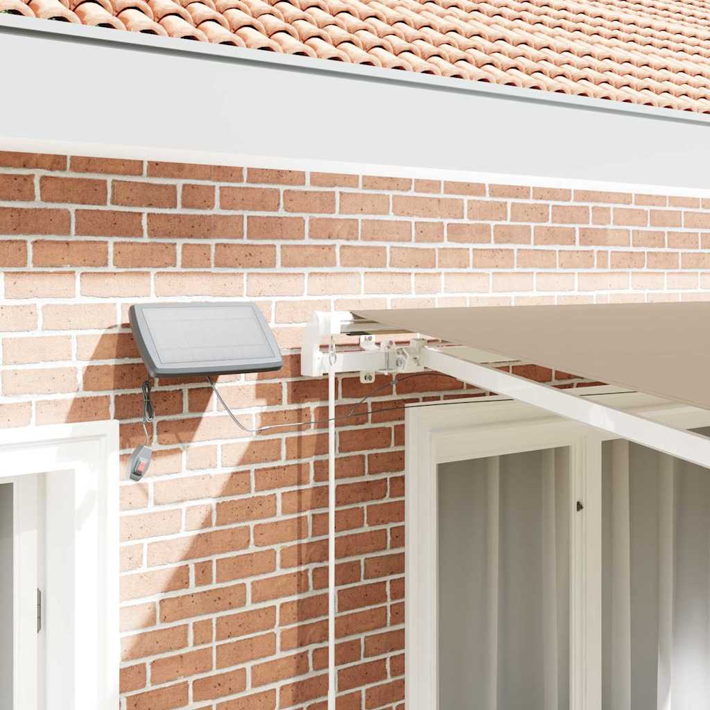 Udtrækkelig markise Beige 350 x 250 cm Stof og aluminium