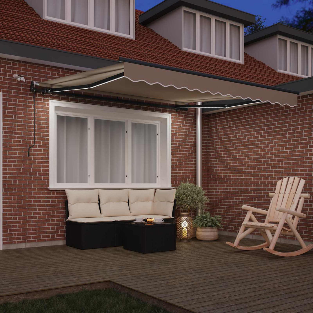 Udtrækkelig markise Beige 350 x 250 cm Polyester