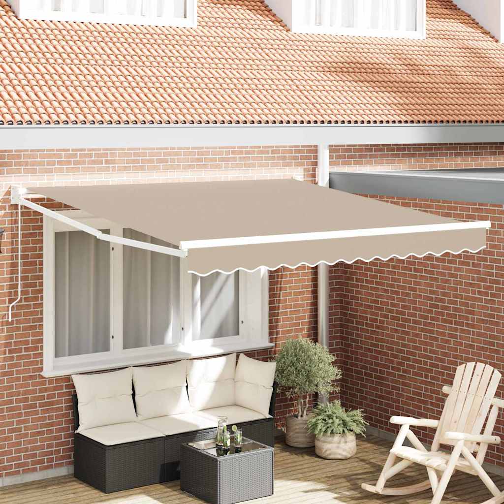 Udtrækkelig markise Beige 350 x 250 cm