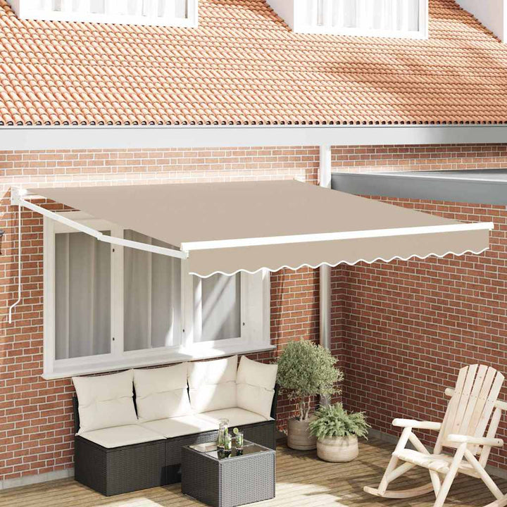 Udtrækkelig markise Beige 350 x 250 cm