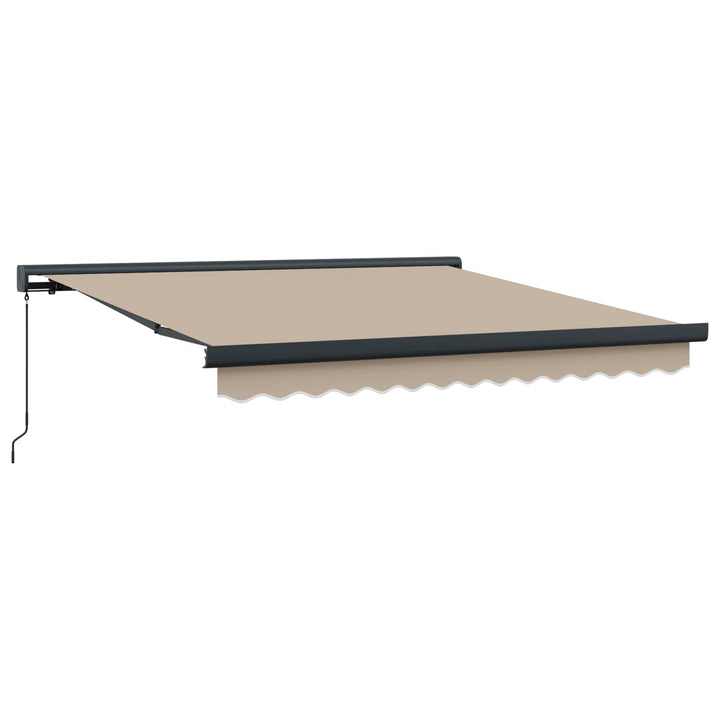 Udtrækkelig markise Beige 350 x 250 cm Canvas og Aluminium
