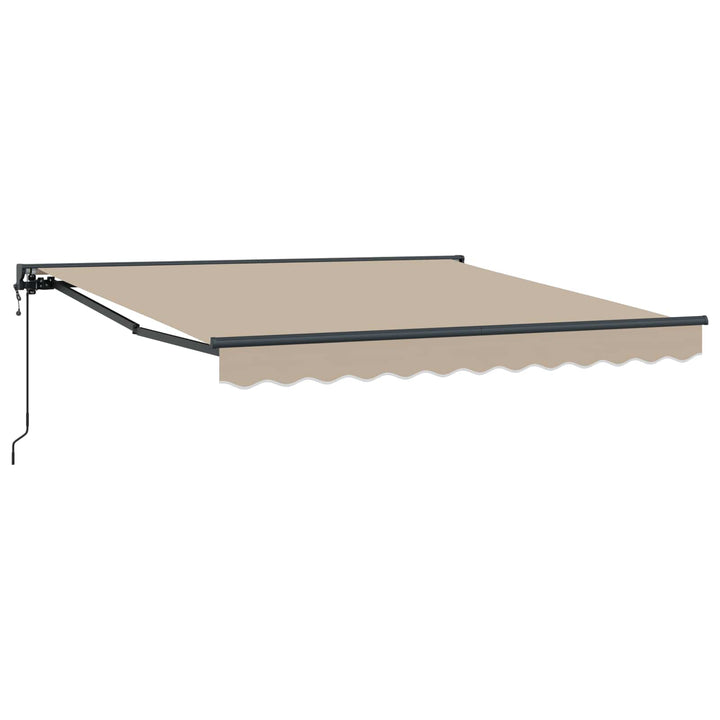 Markiseramme Beige 350 x 250 cm Polyester med PU belægning