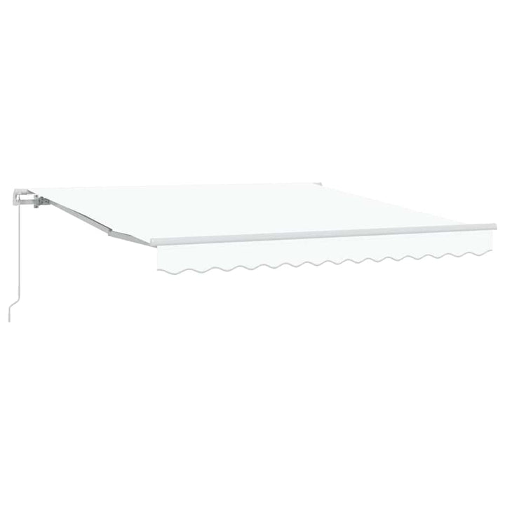 Udtrækkelig markise Hvid 350 x 250 cm Polyester og Aluminium