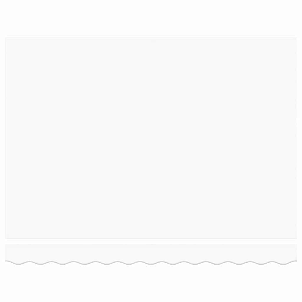 Udtrækkelig markise Hvid 350 x 250 cm Polyester og Aluminium