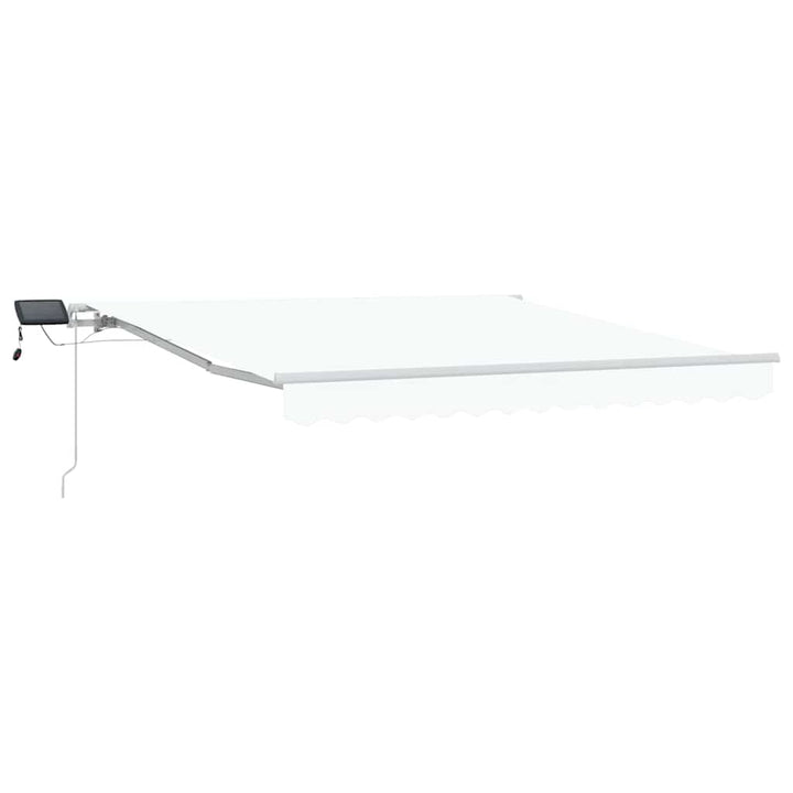 Udtrækkelig markise Hvid 350 x 250 cm Stof og aluminium