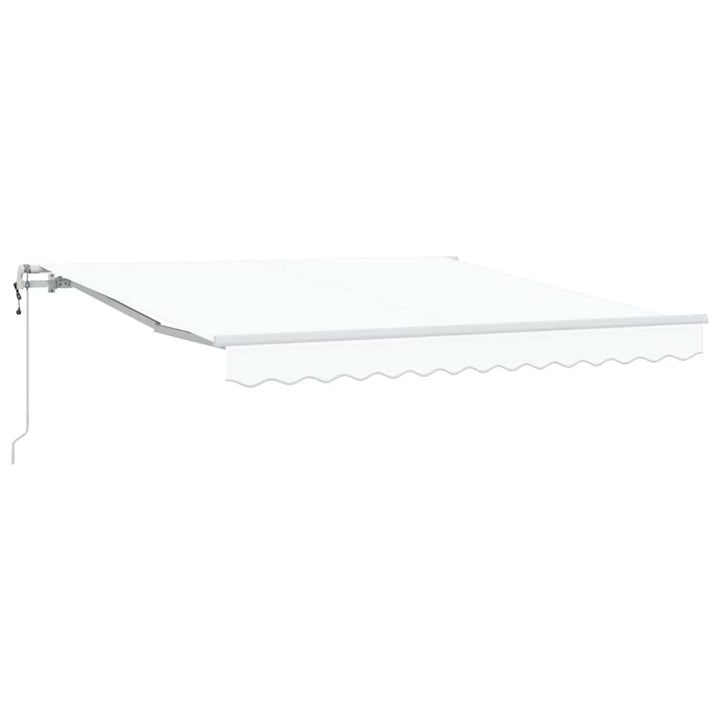 Udtrækkelig markise Hvid 350 x 250 cm Stof og aluminium