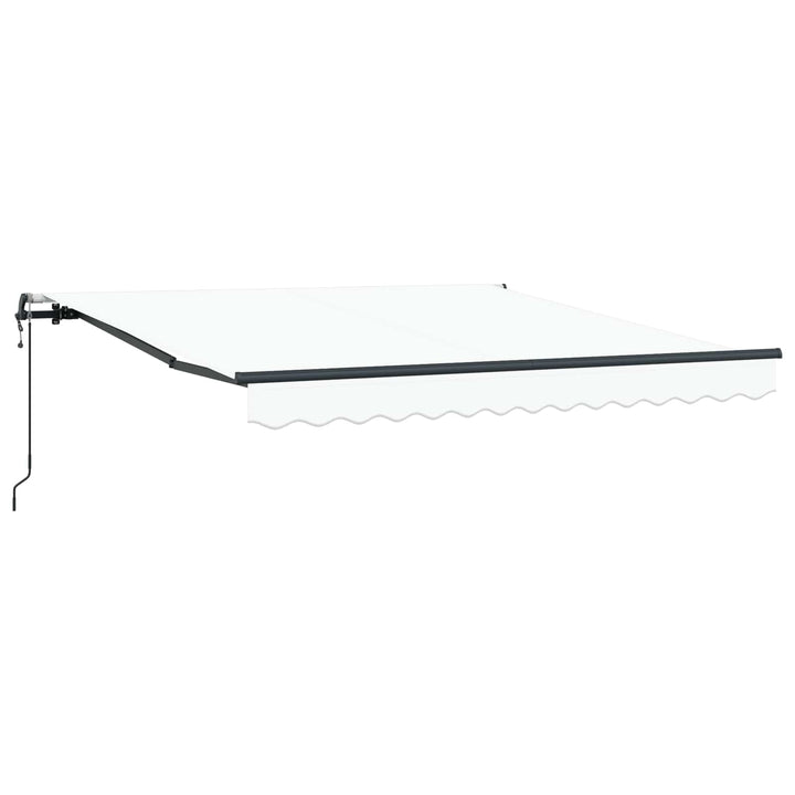 Udtrækkelig markise Hvid 350 x 250 cm Stof og aluminium