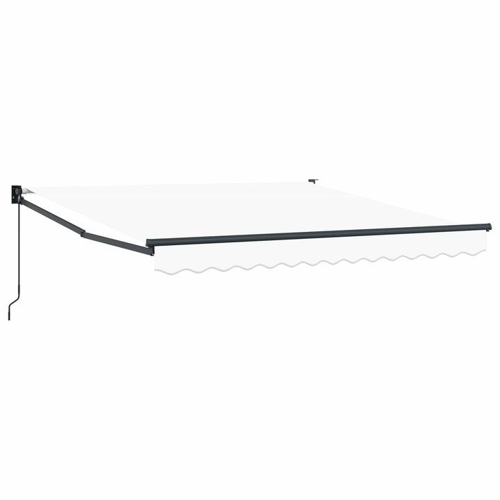 Udtrækkelig markise Hvid 350 x 250 cm