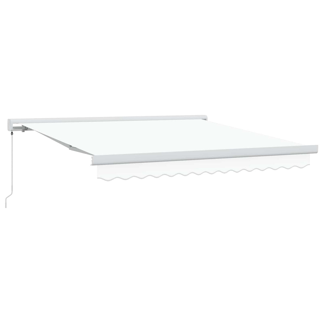 Udtrækkelig markise Hvid 350 x 250 cm Canvas og Aluminium